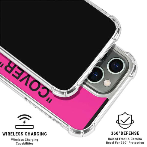Black and Pink Arrows iPhone 16 Pro Clear Case